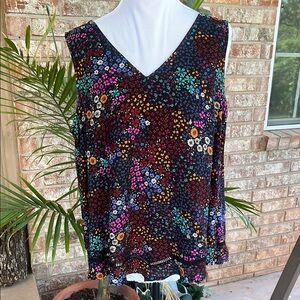 A.N.A SLEEVELESS FLORAL TOP …….631